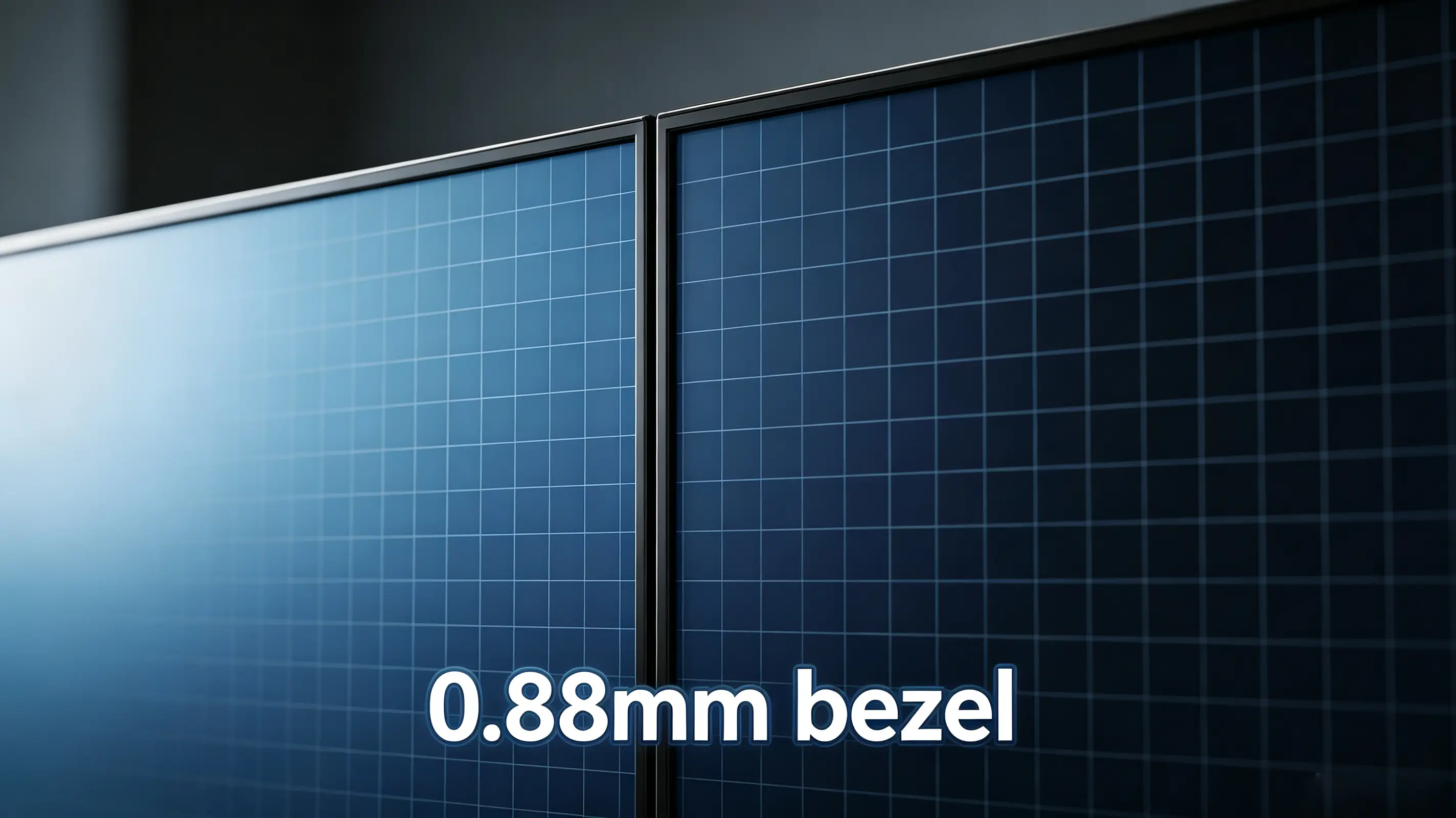 seamless splicing screen 0.88mm bezel close up